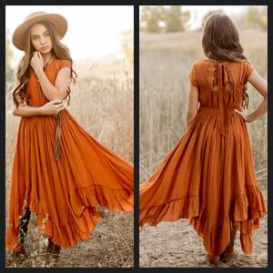 Joyfolie Mia Joy Briley Dress in Spice size 10 Girls